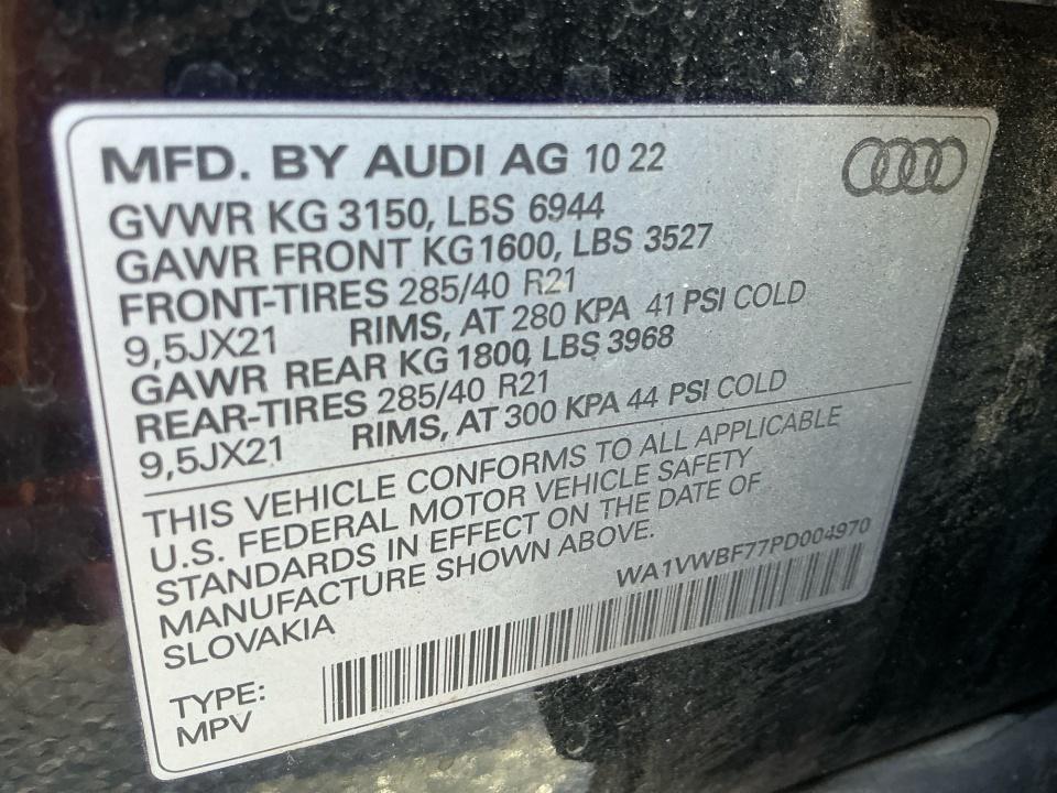 2023 Audi SQ7 Prestige