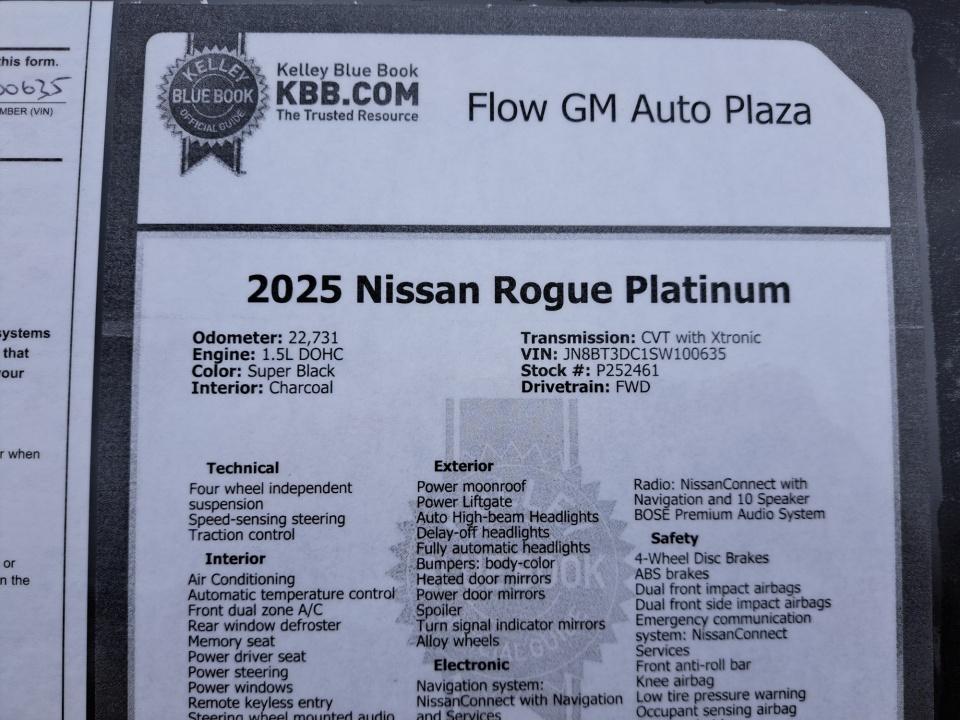 2025 Nissan Rogue Platinum