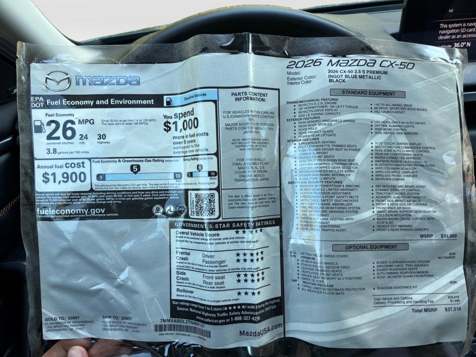 2026 Mazda Mazda CX-50 2.5 S Premium