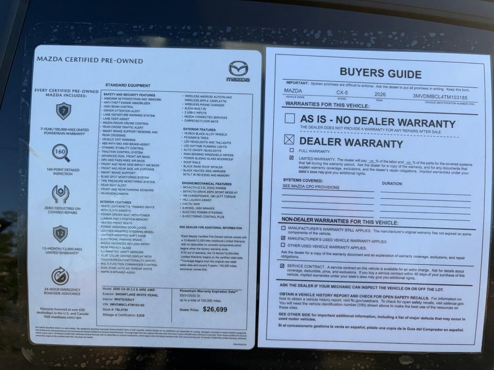 2026 Mazda Mazda CX-30 2.5 S Aire Edition