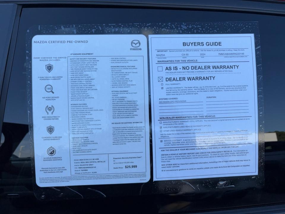 2024 Mazda Mazda CX-50 2.5 S Select Package