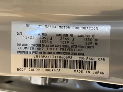 2026 Mazda Mazda3 Hatchback 2.5 S Select Sport