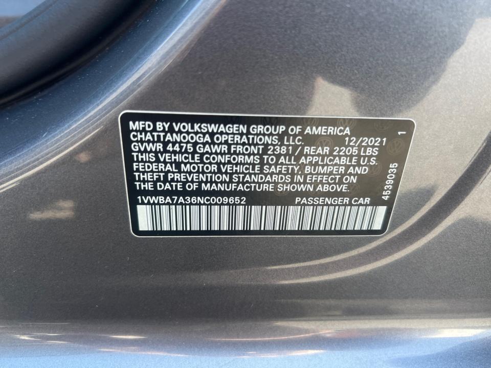 2022 Volkswagen Passat 2.0T Limited Edition