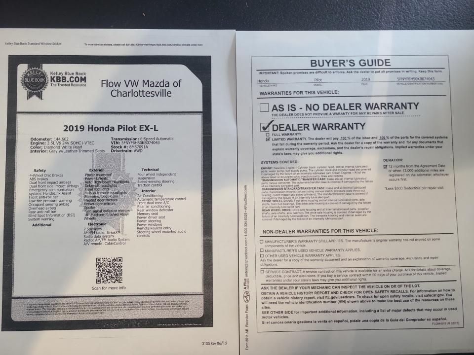 2019 Honda Pilot EX-L