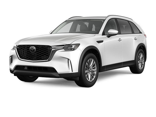 White 2025 Mazda CX-90 in front of a white background